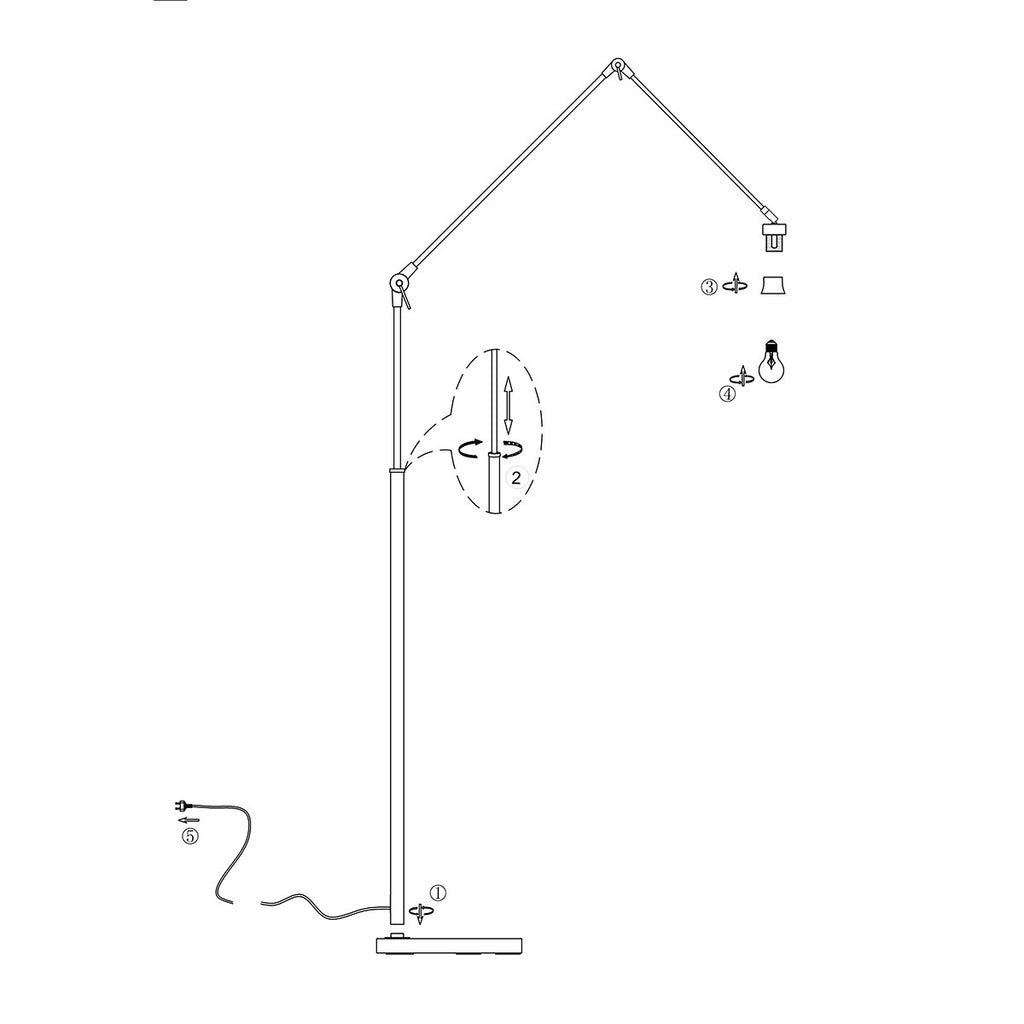Lampe sur Pied Vintage | Cael - Designix Lampadaire