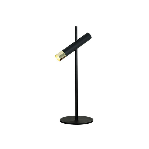 Lampe sur table ZAMBELIS 4W DESIGN Noir Sable et Dore Mat 22030
