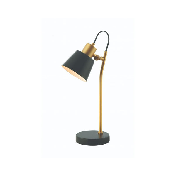 Lampe sur table ZAMBELIS D130 E14 DESIGN Noir Mat et Dore Mat Sans Source 20217