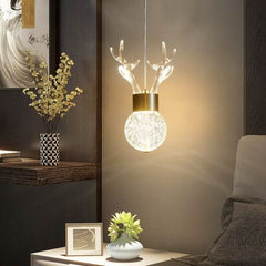 Lampe Suspension Design Cerf | Éclat de Diamant