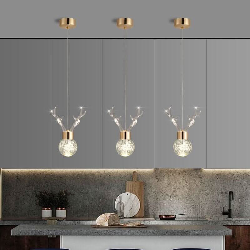Lampe Suspension Design Cerf | Éclat de Diamant - Designix Suspension luminaire