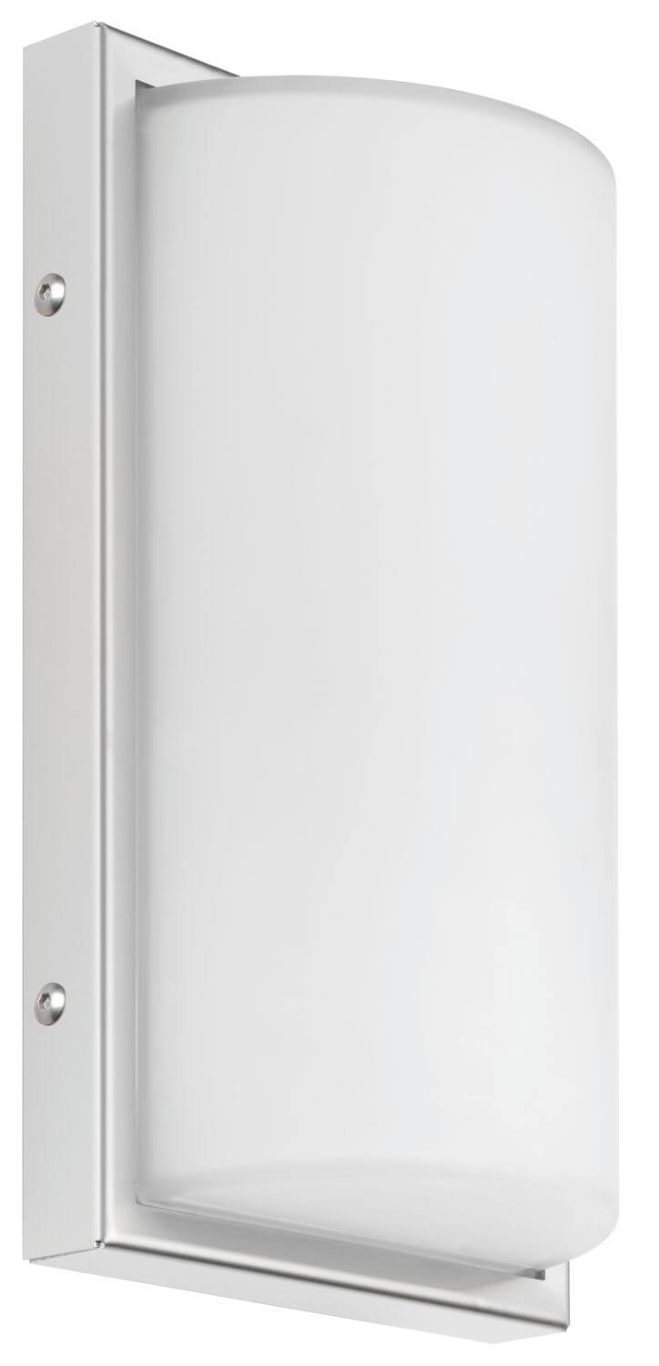 Vue de trois quarts montrant le profil courbé du diffuseur et la platine inox