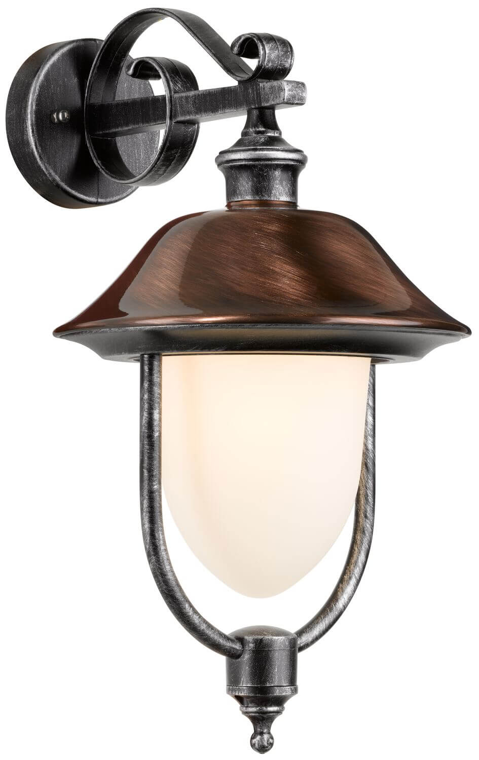 Luminaire allumé dans l'obscurité, lumière chaude traversant le verre dépoli