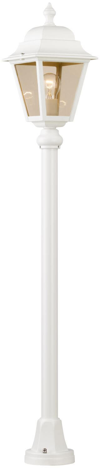 Détail rapproché de la tête lanterne blanche et de l'ampoule visible