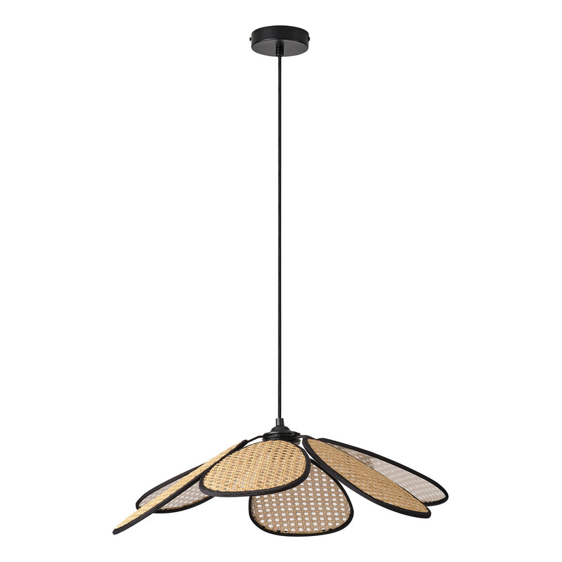 Suspension Rattan Daisy marron et beige, H 123 cm