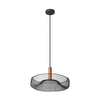 Suspension Mesh noire, bois