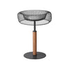 Lampe à poser Mesh noire, bois