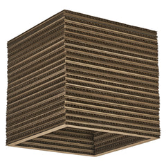 Plafonnier Cardboard Square marron, H 26 cm