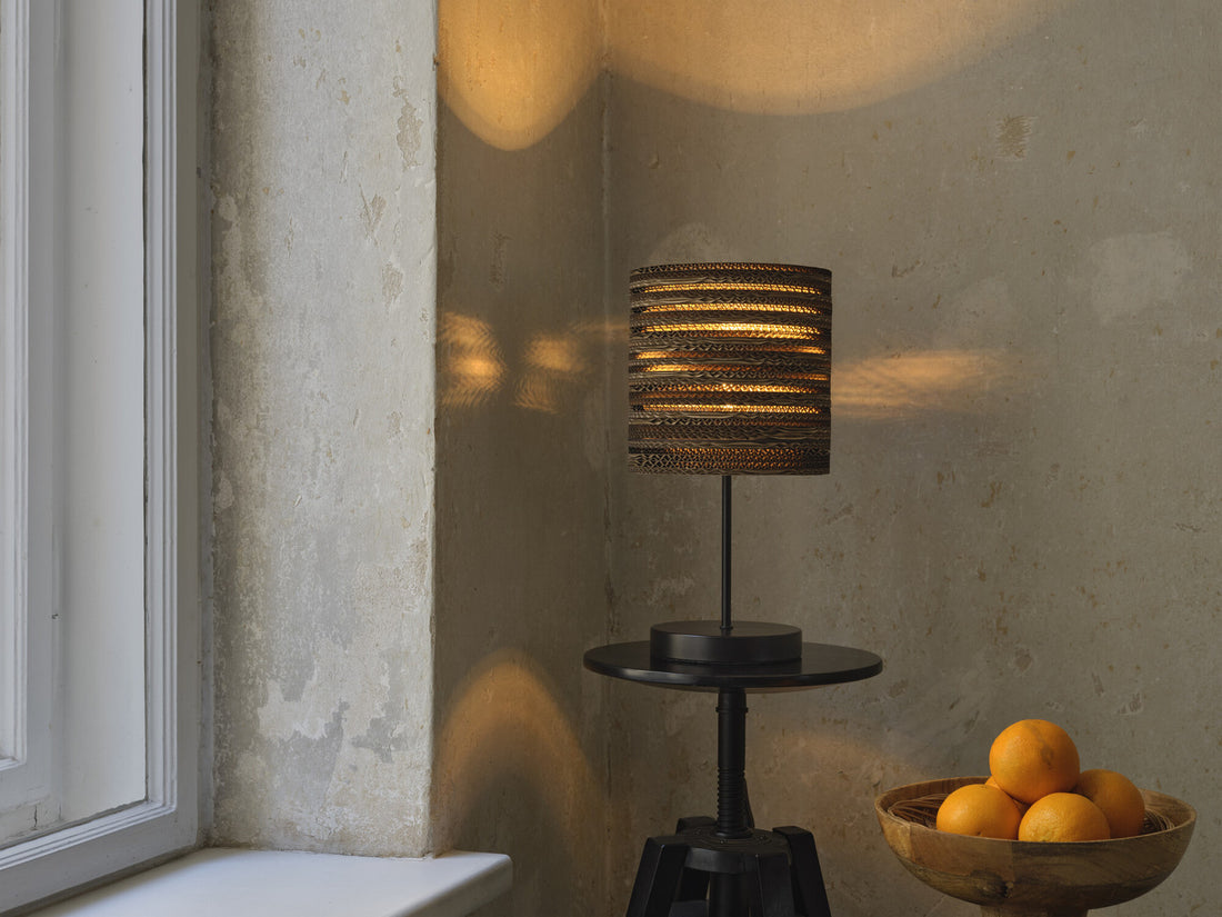Lampe à poser Cardboard Cylinder marron