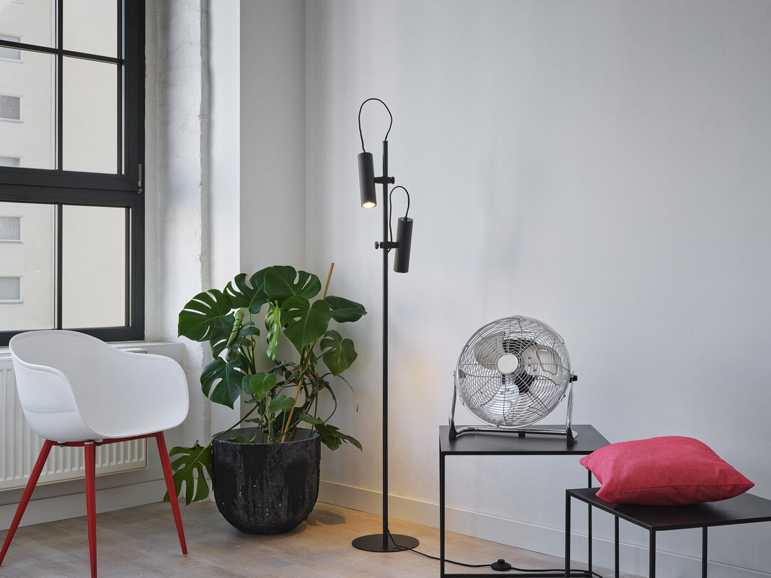 Lampadaire Drums noir