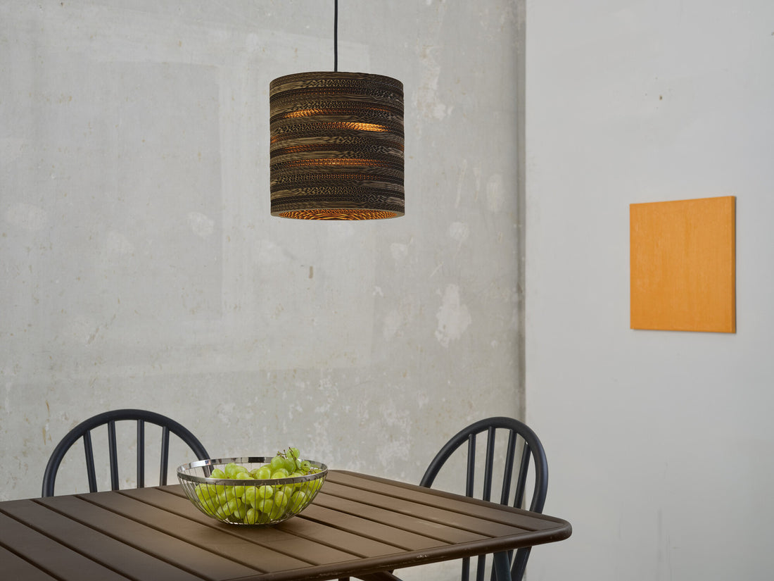 Suspension Cardboard Cylinder marron