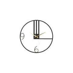 Lignes Horloge Métal Noir