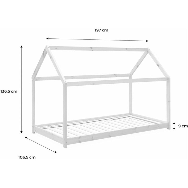 Lit Cabane Bois | Prisme - Designix Lit Blanc