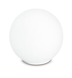 Lampe à poser City blanche, verre, H 25 cm