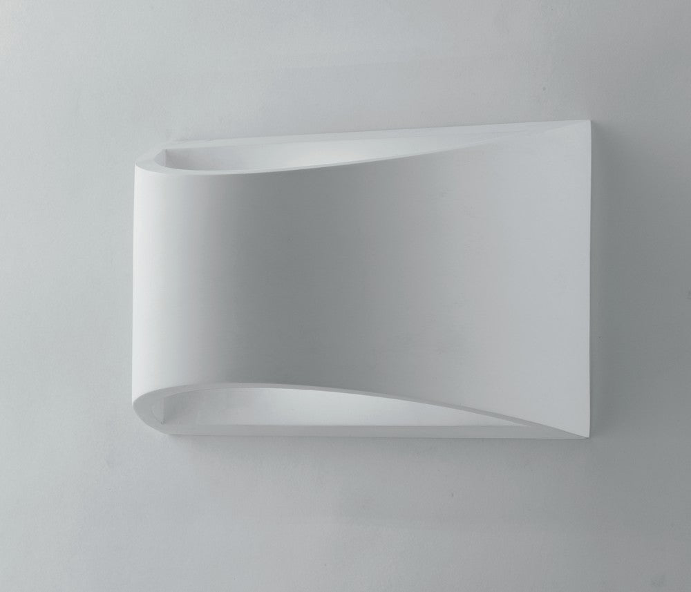 Applique murale Astron blanche, plâtre