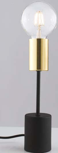 Lampe à poser Axon noire et dorée