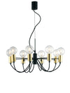 Suspension Axon noire et dorée, L 70 cm