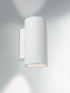 Applique murale Banjie blanche, plâtre, L 29 cm