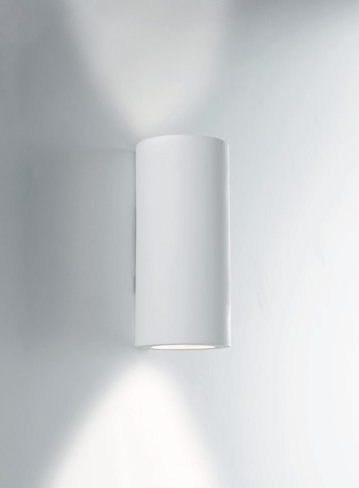 Applique murale Banjie blanche, plâtre, H 16 cm
