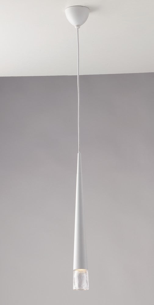 Suspension Lancelot blanche, verre