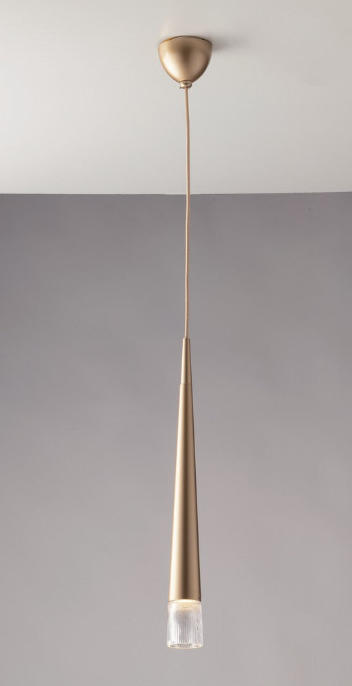 Suspension Lancelot dorée, verre
