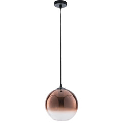 Suspension Marte cuivrée, H 148,9 cm