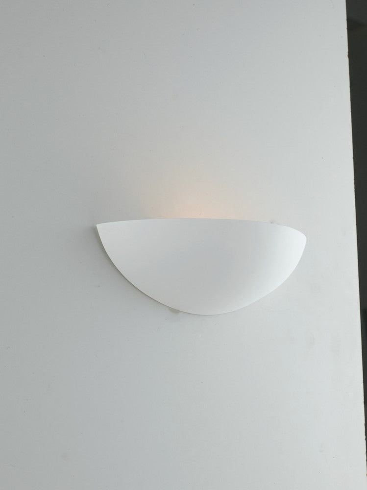 Applique murale Moritz blanche, plâtre, L 31 cm