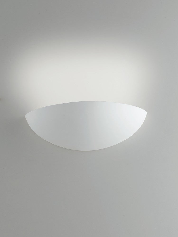 Applique murale Moritz blanche, plâtre, L 31 cm