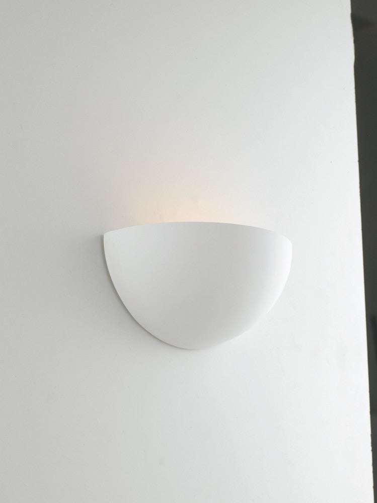Applique murale Moritz blanche, plâtre, L 25 cm