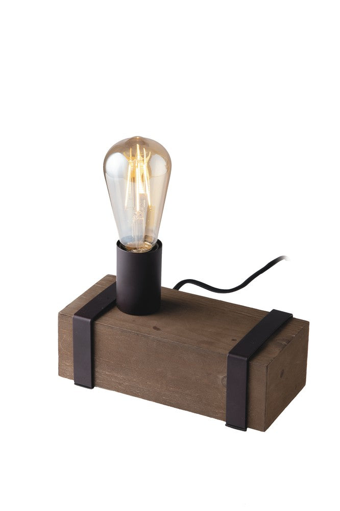 Lampe à poser Texas marron, bois