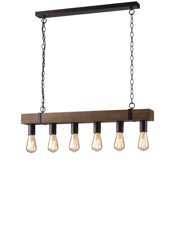 Suspension Texas marron, bois