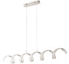 Suspension Helix blanche et argentée, L 125 cm