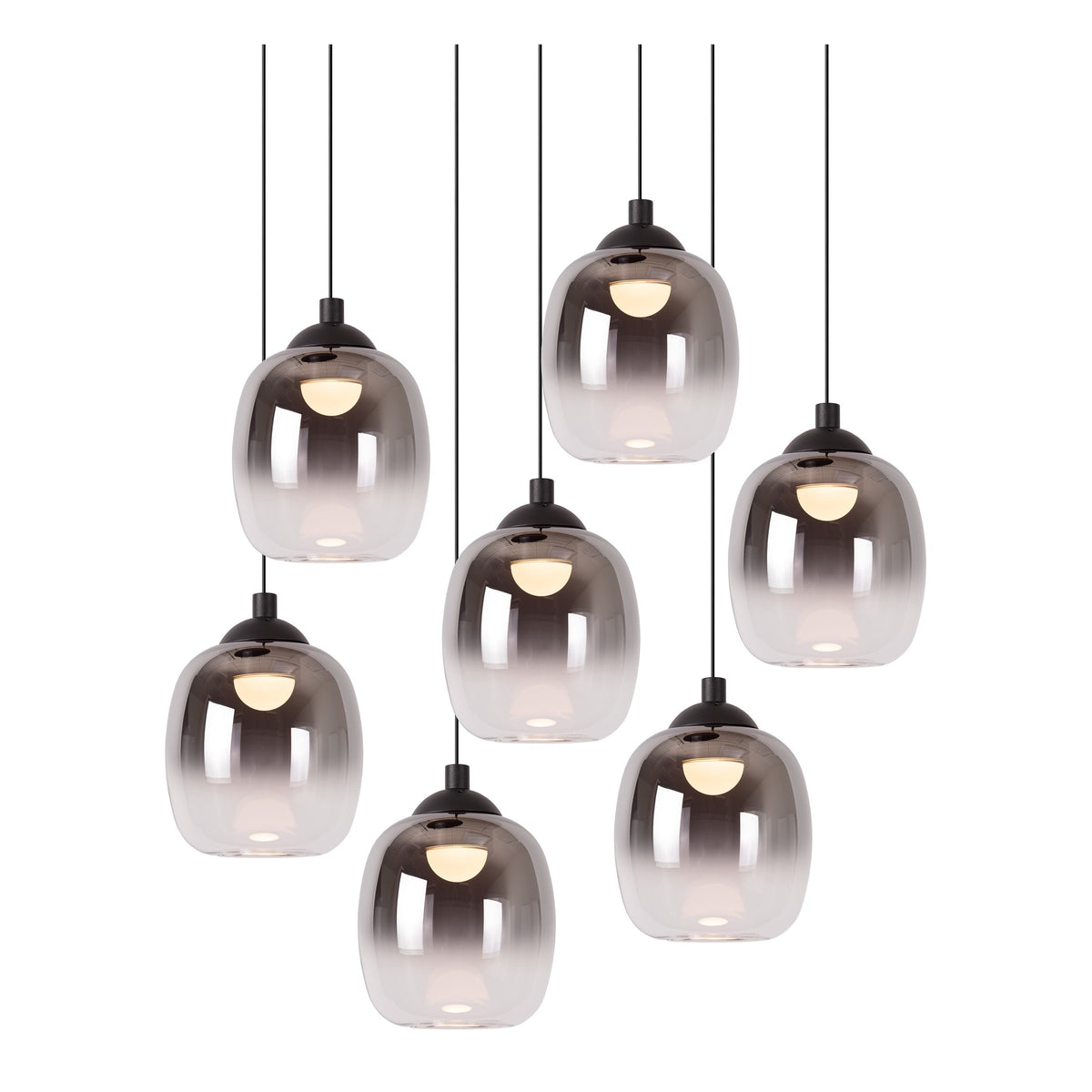 Suspension Tamino noire, verre