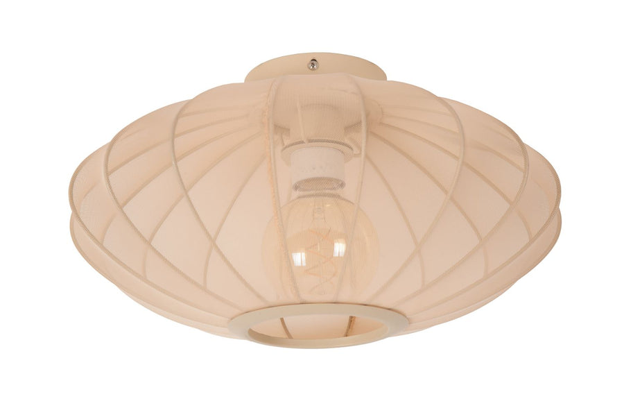Plafonnier Corina beige, tissu
