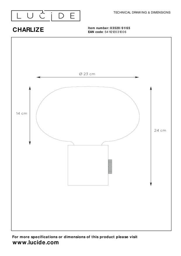Lampe à poser Charlize fumée et grise, verre