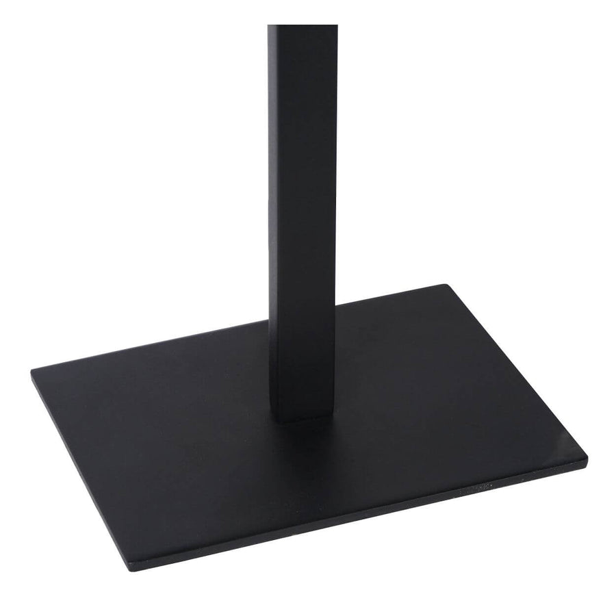 Lampe à poser Magius bois clair et noire, rotin