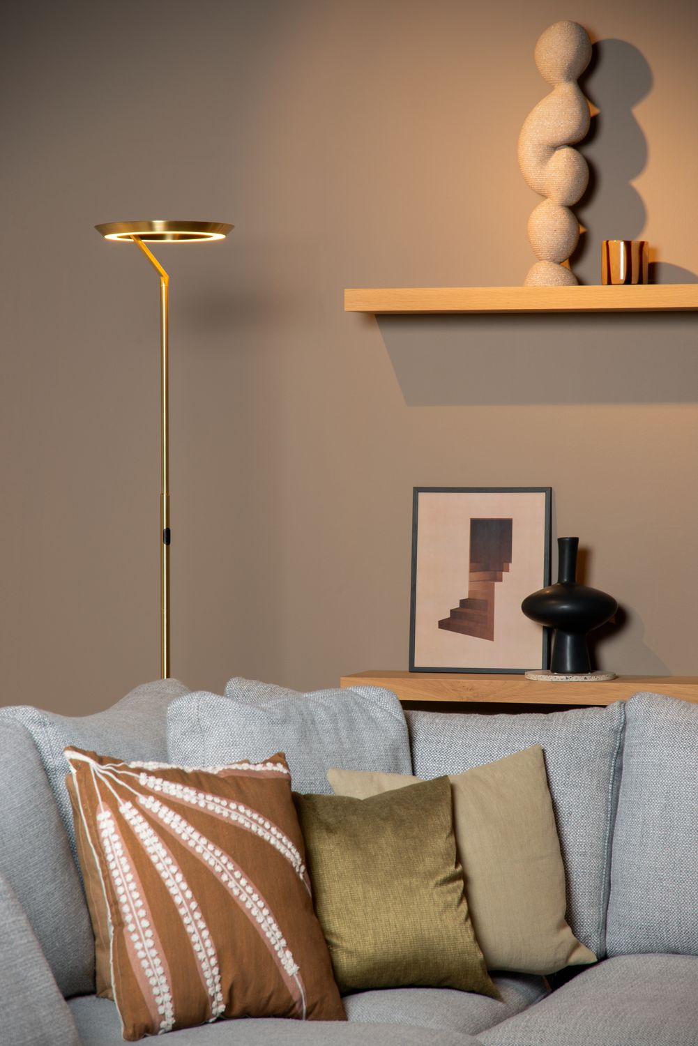 Lampadaire Celeste doré mat