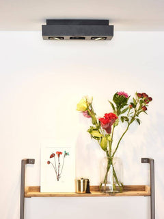 Plafonnier Xirax 3 lumières noir