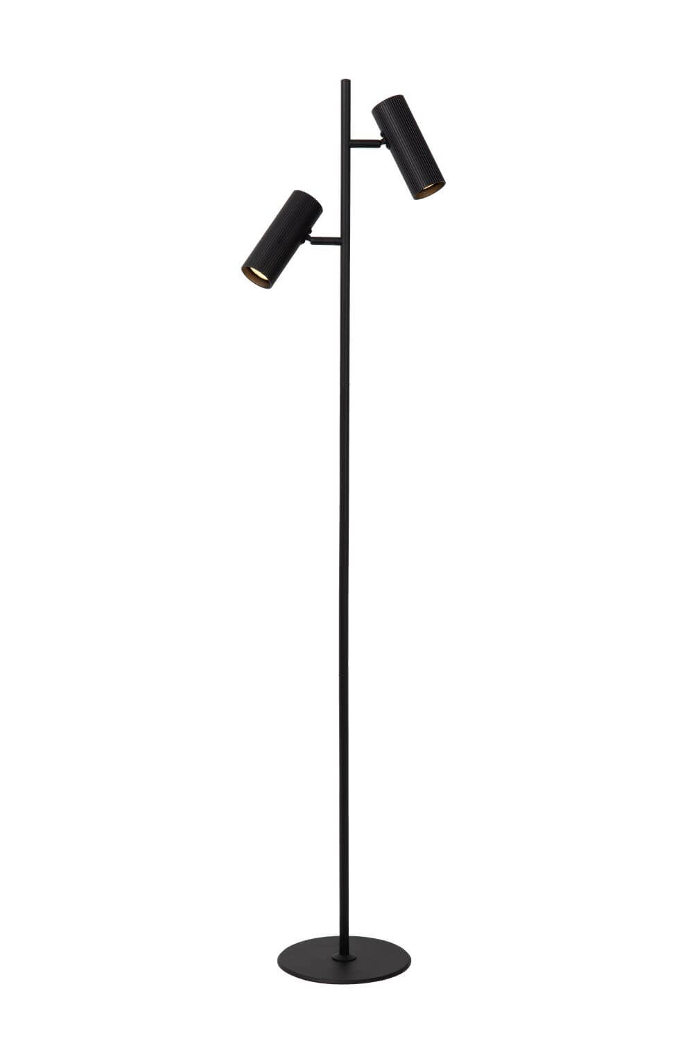 Lampadaire Clubs 2 lumières noir