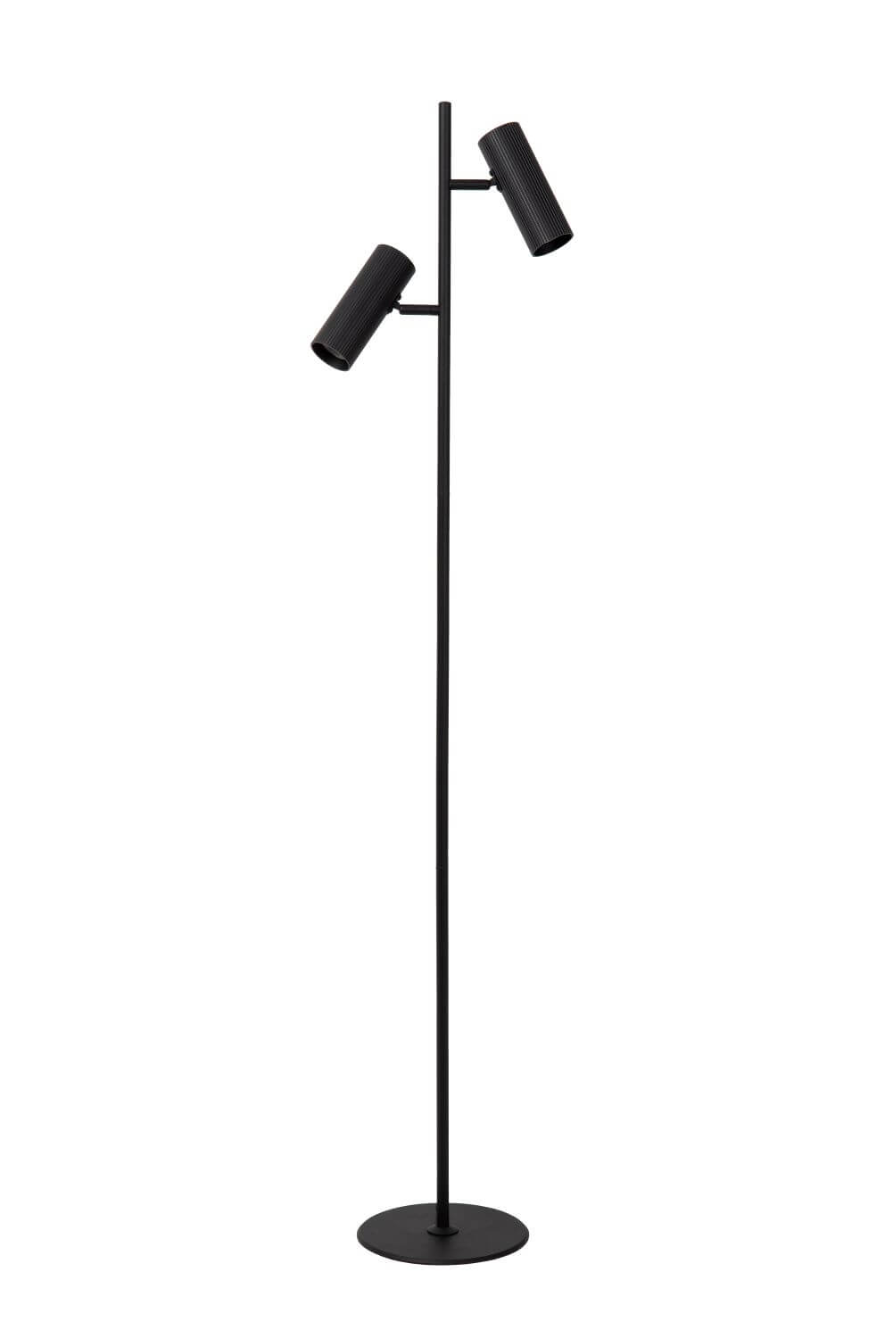 Lampadaire Clubs 2 lumières noir