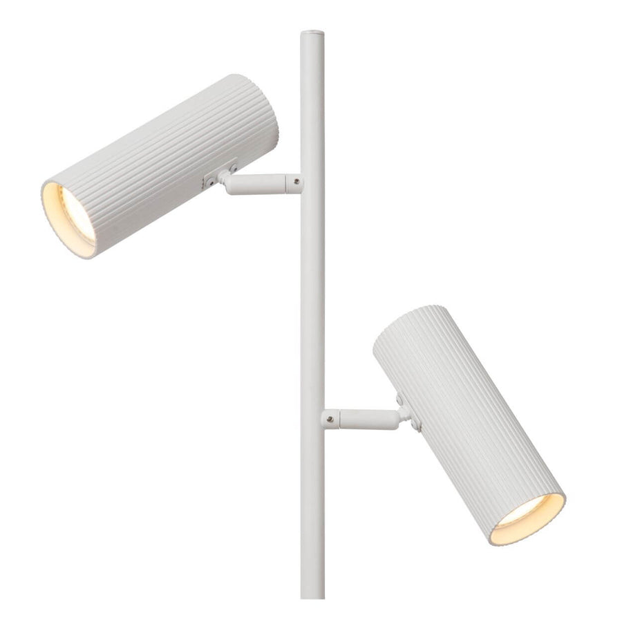 Lampadaire Clubs 2 lumières blanc