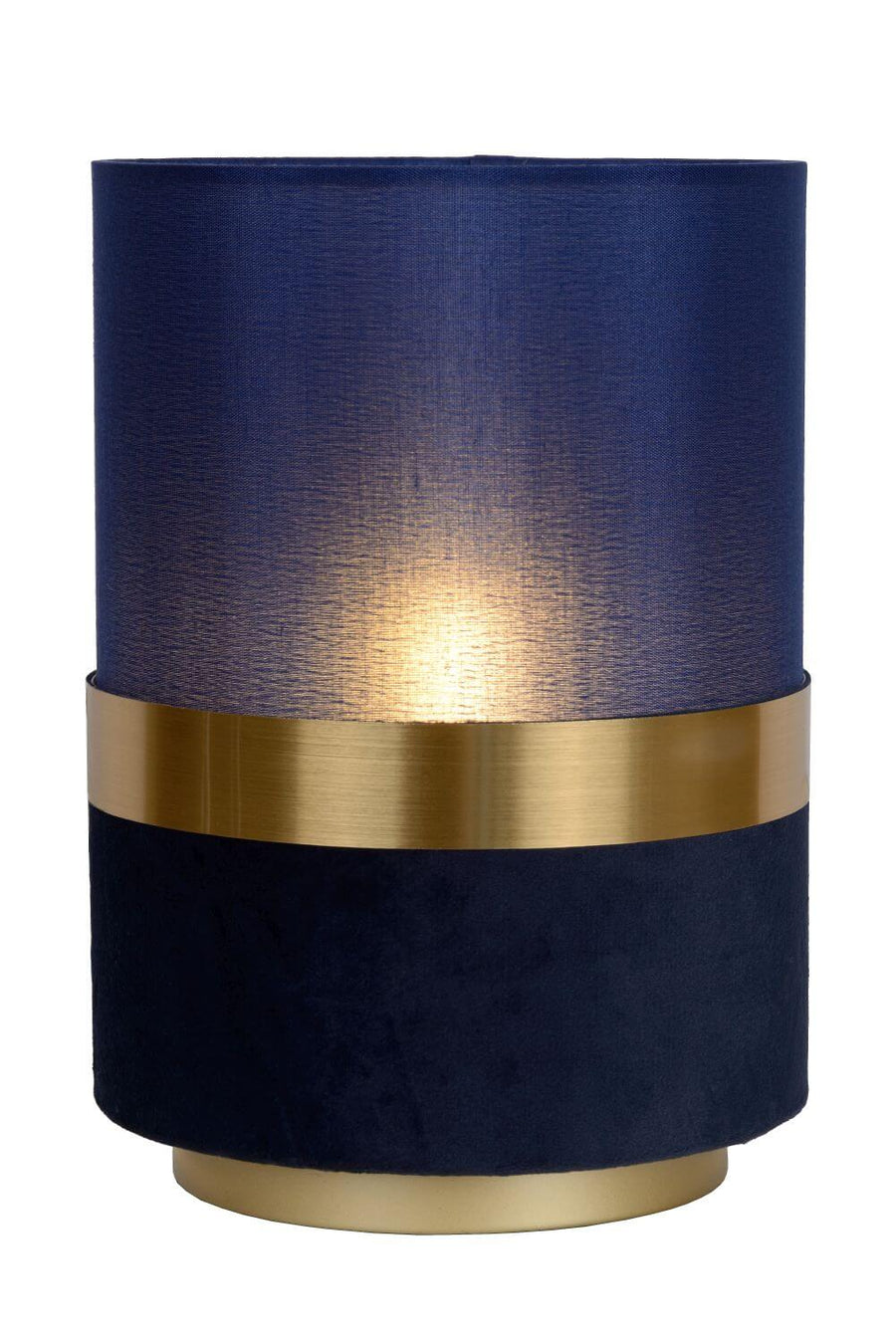 Lampe à poser Extravaganza Tusse bleu et dorée mat, lin
