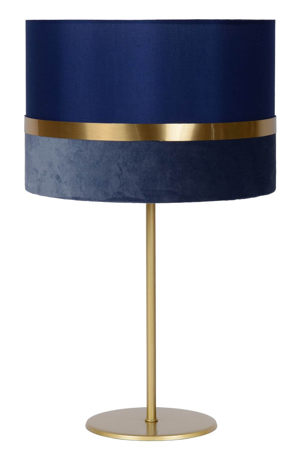 Lampe à poser Extravaganza Tusse bleu et dorée, lin