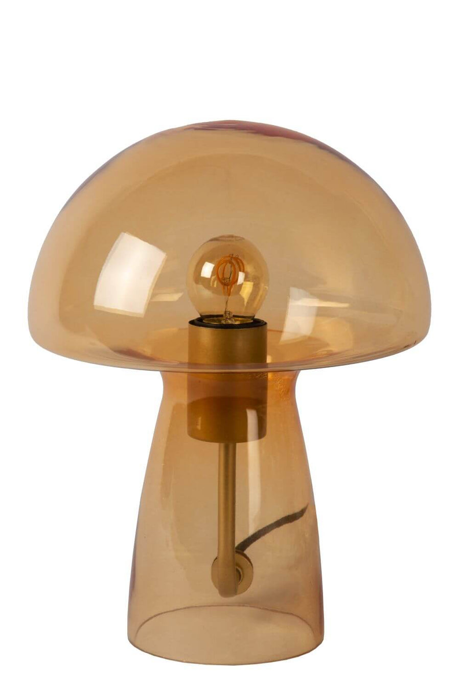 Lampe à poser Fungo orange, verre