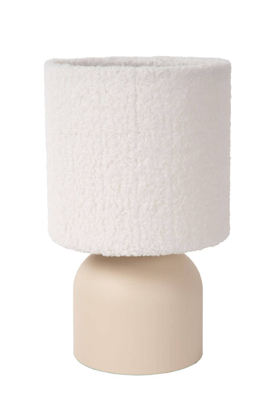 Lampe à poser Woolly beige et noire, coton
