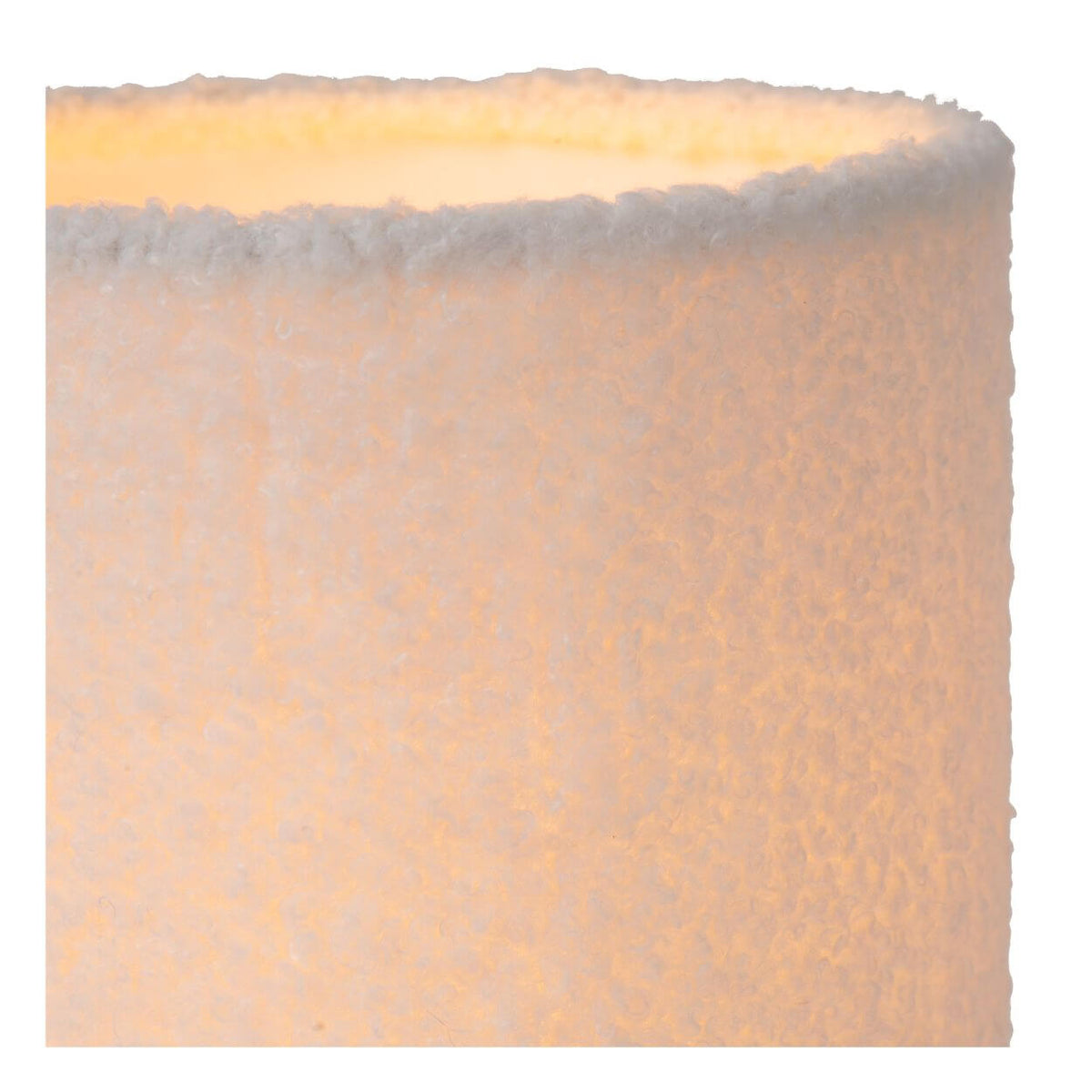 Lampe à poser Woolly beige et noire, coton