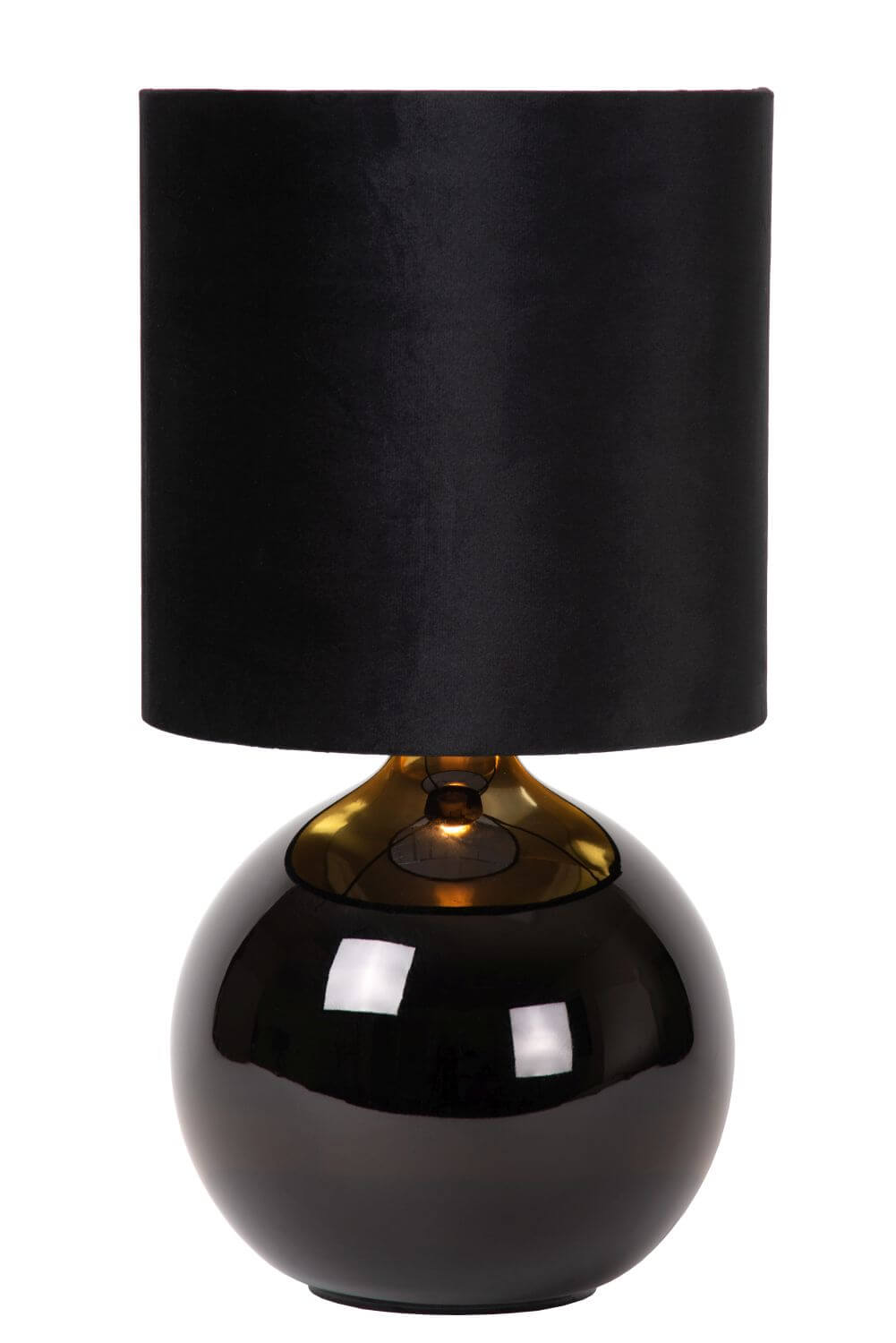 Lampe à poser Esterad noire, coton