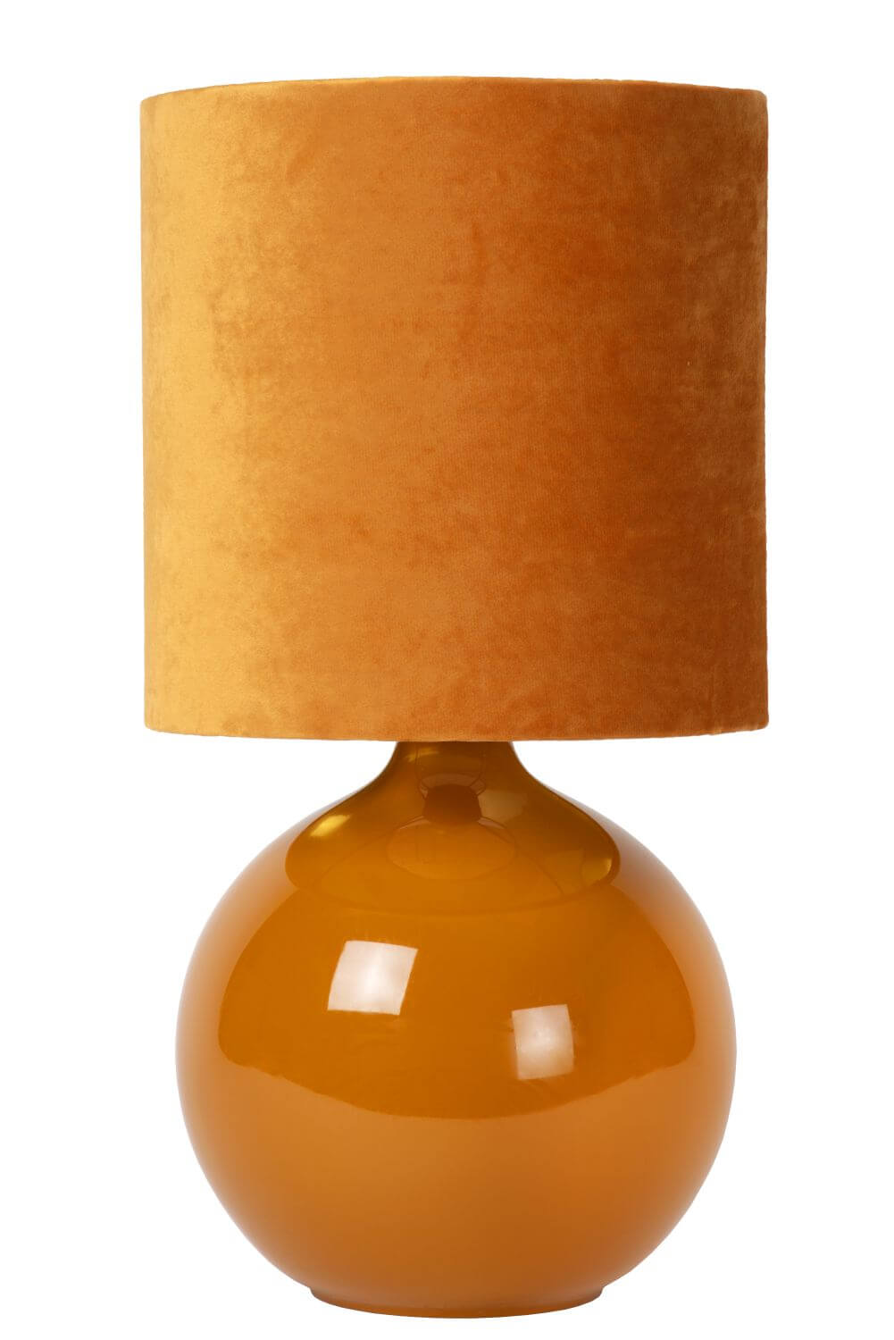 Lampe à poser Esterad jaune, coton