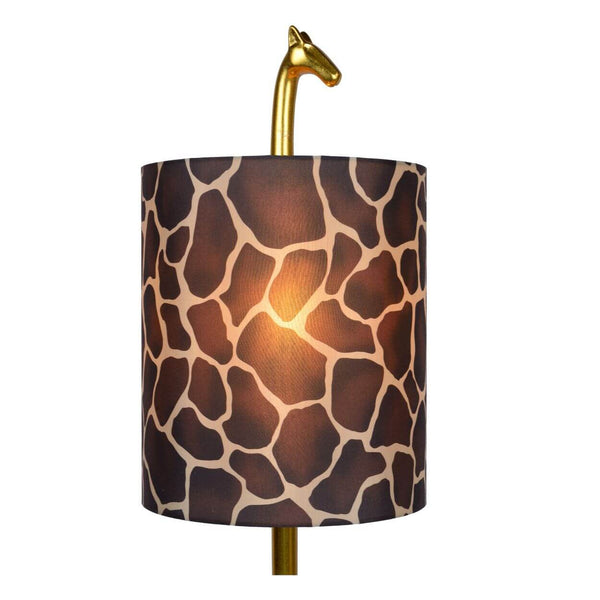 Lampadaire Extravaganza Miss Tall doré mat et marron, coton