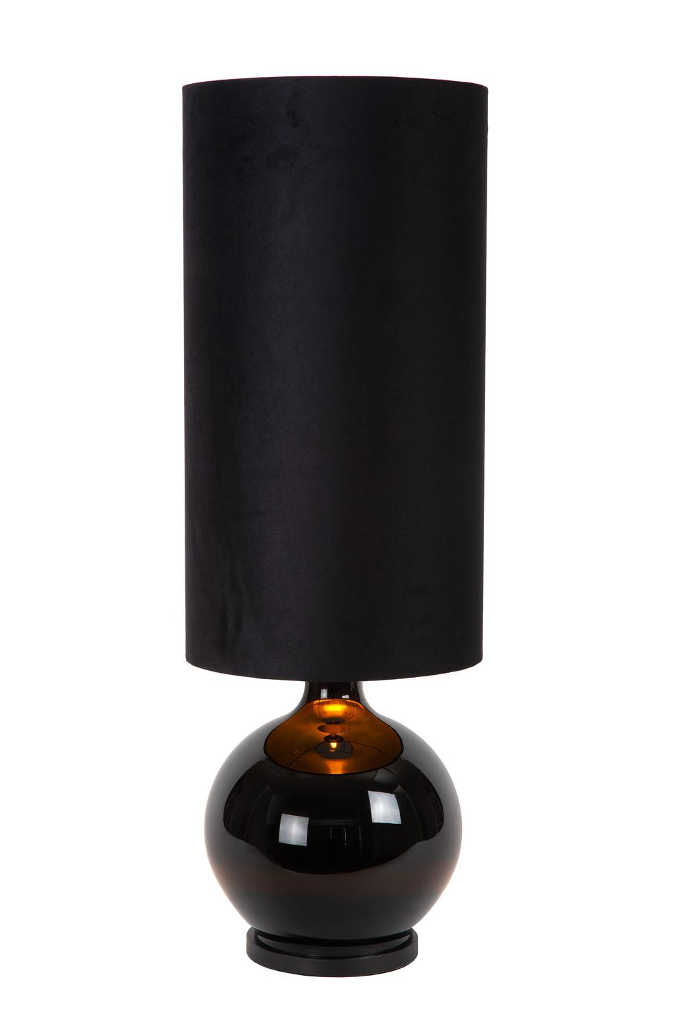 Lampadaire Esterad noir, verre
